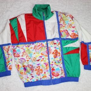 Vtg Casual Isle Women's 80's Windbreaker Jacket